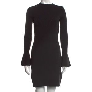 Maje Mock Neck Mini Dress - with gorgeous wide ruffle sleeves